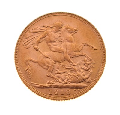 Lot 225 - George V Bombay Mint gold sovereign, 1918