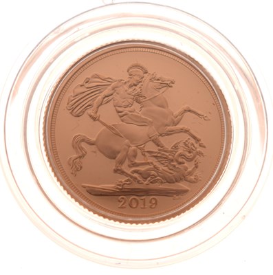 Lot 232 - Elizabeth II gold proof sovereign, 2019