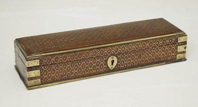 Lot 332 - Early 20th century Indian gilt metal mounted and inlaid stationery box