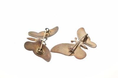 Lot 52 - Two enamel and paste butterfly brooches