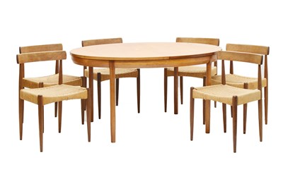 Lot 447 - Attributed to Arne Hovmand-Olsen (1919-1989) - Set of six 1960s teak framed chairs