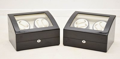 Lot 155 - Two electronic watch winder cases