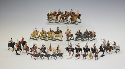 Lot 407 - Mixed group of painted lead military horses