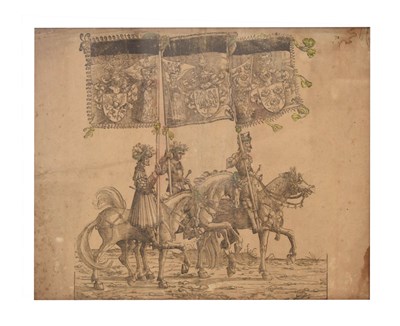 Lot 561 - Hans Burgkmair the Elder (1471-1531) - Early woodcut print - 'The Triumph of Maximilian I'