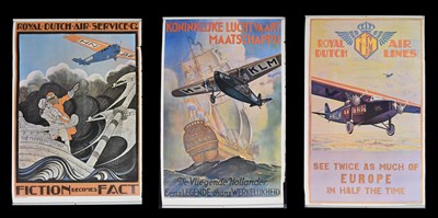 Lot 261 - Three reproduction Dutch Airline / Aviation posters