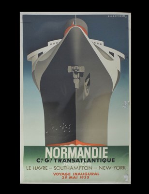 Lot 259 - After Adolphe Mouron Cassandre (French,1901-1968) - Reproduction Normandie poster