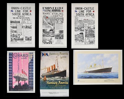 Lot 269 - Two reproduction shipping line posters and others