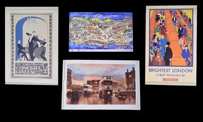 Lot 275 - London Transport Museum reproduction poster and three others