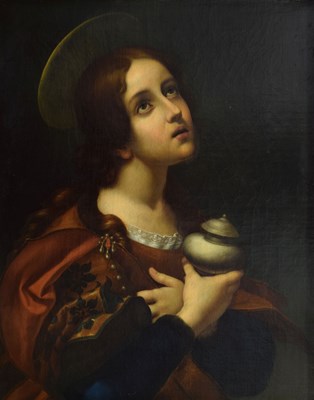 Lot 305 - After Carlo Dolci (Italian, 1616-1686) - Oil on canvas - The Penitent Magdalene