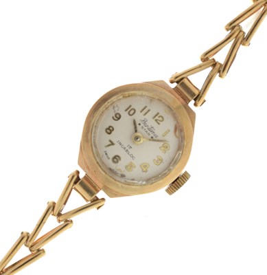 Lot 145 - Bentima - Lady's vintage 9ct gold cocktail watch