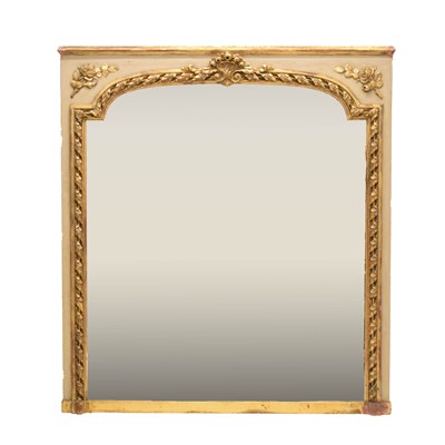 Lot 751 - 19th century parcel gilt and gesso framed mirror