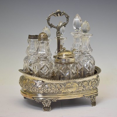 Lot 200 - George IV silver cruet stand