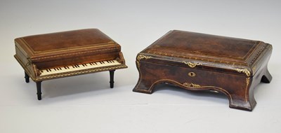 Lot 279 - Two jewellery boxes with musical movements