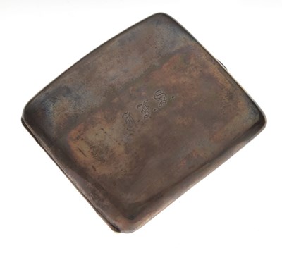 Lot 168 - Asprey - 18ct gold mounted snakeskin-effect wallet, and silver cigarette case