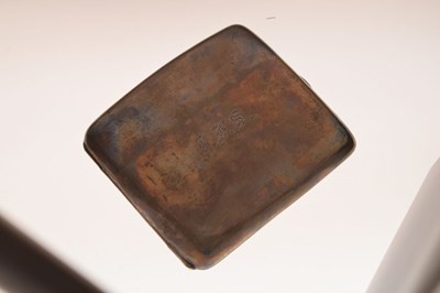 Lot 168 - Asprey - 18ct gold mounted snakeskin-effect wallet, and silver cigarette case