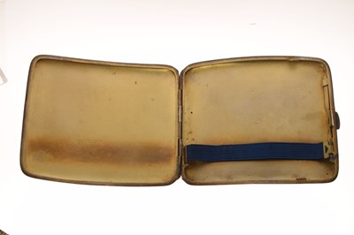 Lot 168 - Asprey - 18ct gold mounted snakeskin-effect wallet, and silver cigarette case