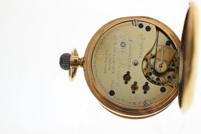 Lot 82 - Late Victorian 18k gold half-hunter pocket watch