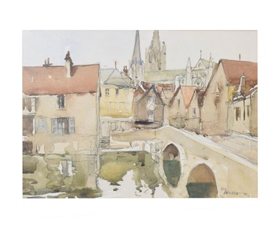 Lot 600 - Edward Wesson (1910-1983) - Watercolour - 'Chartres'