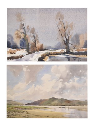 Lot 577 - John Pillow (British, 20th century) - Watercolour - 'Winter Trees'