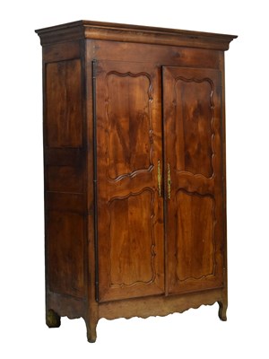 Lot 741 - Early 19th century French cherrywood armoire or wardrobe