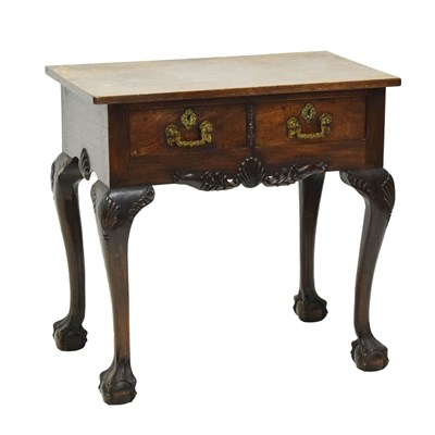 Lot 660 - Chippendale revival carved mahogany side table or lowboy