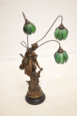 Lot 334 - Art Nouveau design table lamp
