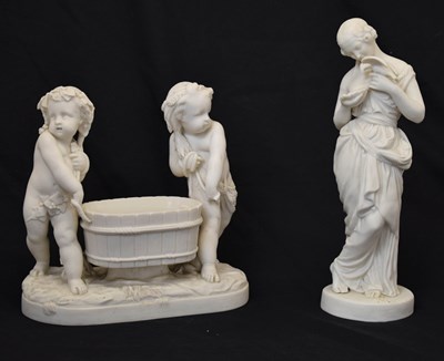 Lot 472 - Two parian figure groups