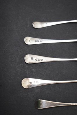 Lot 257 - Collection of twenty-seven George III silver teaspoons