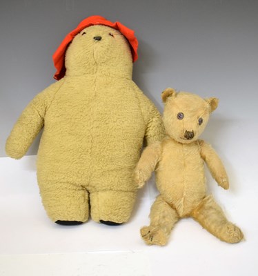 Lot 473 - Circa 1930s golden mohair teddy bear and one other