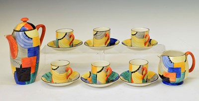 Lot 517 - Susie Cooper for Gray's Pottery - 'Cubist' coffee service