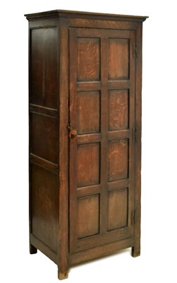 Lot 722 - Reproduction oak hall cupboard