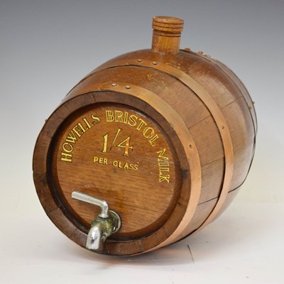 Lot 379 - Howell's Bristol Milk oak sherry barrel with copper banding