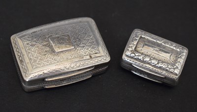 Lot 190 - Two Georgian silver vinaigrettes