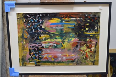 Lot 379 - Alan Davie (Scottish, 1920-2014) - Oil on paper - 'Summer Improvisation'