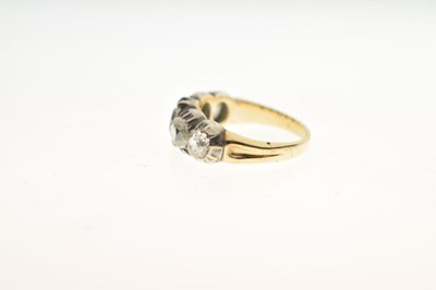 Lot 2 - 19th century diamond five stone yellow and white metal ring