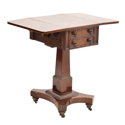 Lot 695 - William IV mahogany pedestal work table