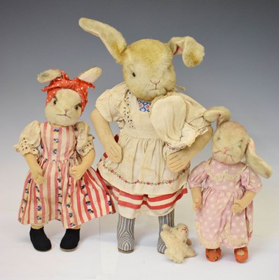 Lot 471 - Three German Kersa 'Rabbit' dolls