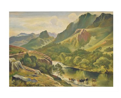 Lot 526 - Kenneth (Ken) Leech (1910-1995) - Oil on canvas - 'Borrowdale, Cumberland'