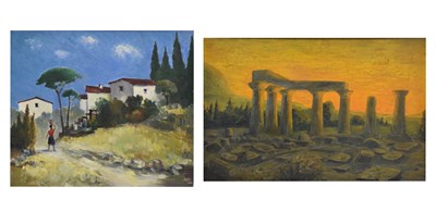 Lot 529 - Kenneth (Ken) Leech, (1910-1995) - Oil on board - 'Memory of Portugal' and one other