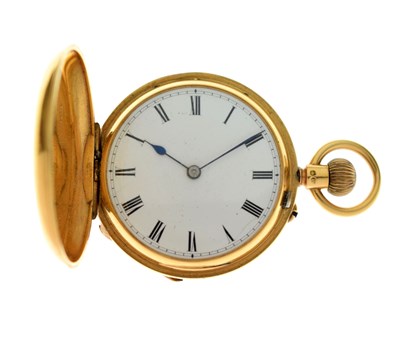 Lot 169 - Late Victorian 18ct gold full hunter small pocket watch, R.C Oldfield, Liverpool