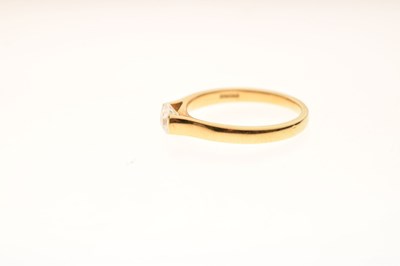 Lot 1 - Diamond solitaire 18ct gold ring