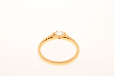 Lot 1 - Diamond solitaire 18ct gold ring