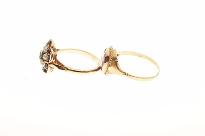 Lot 45 - Two gem-set dress rings