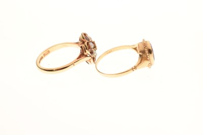 Lot 45 - Two gem-set dress rings