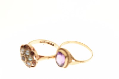 Lot 45 - Two gem-set dress rings