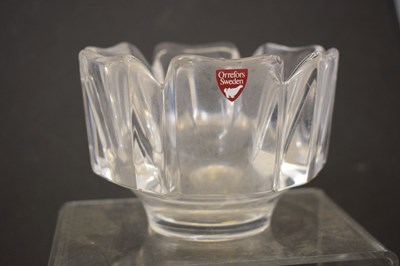 Lot 532 - Lars Hellsten for Orrefors, Sweden - Clear glass 'Corona' bowl