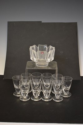 Lot 532 - Lars Hellsten for Orrefors, Sweden - Clear glass 'Corona' bowl