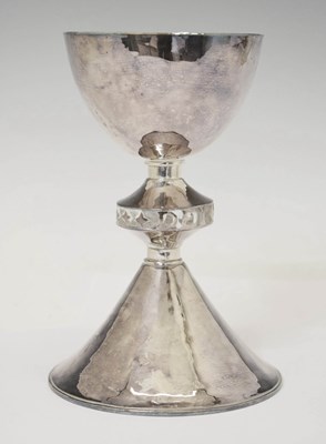 Lot 388 - Silver-plated Modernist influence communion chalice