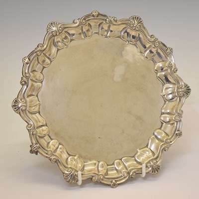 Lot 270 - Late Victorian silver salver