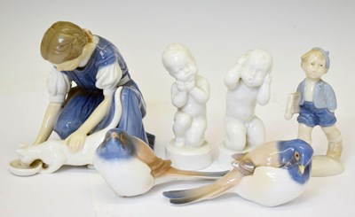 Lot 528 - Bing & Grondahl - Group of porcelain figures